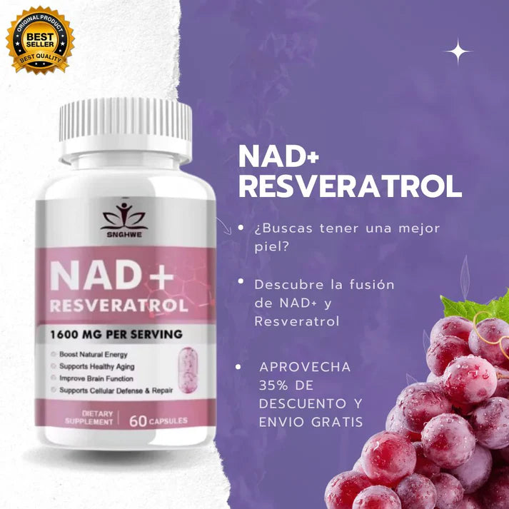 Liposomal® NAD+RESVERATROL + Envío gratis 📦