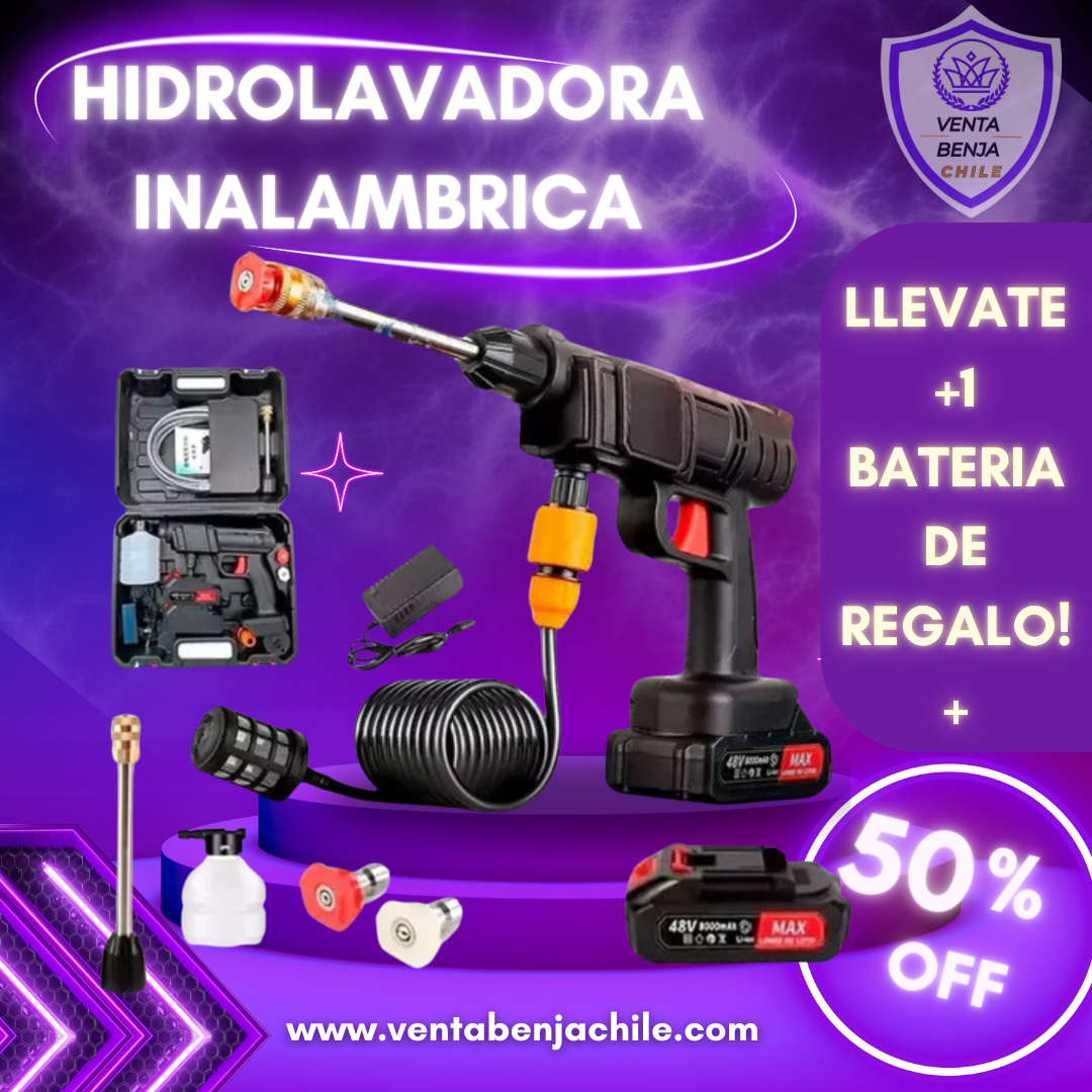 HidroJet® Inalámbrica + 1 bateria DE REGALO! + Envío gratis 📦 + 1 Maletin